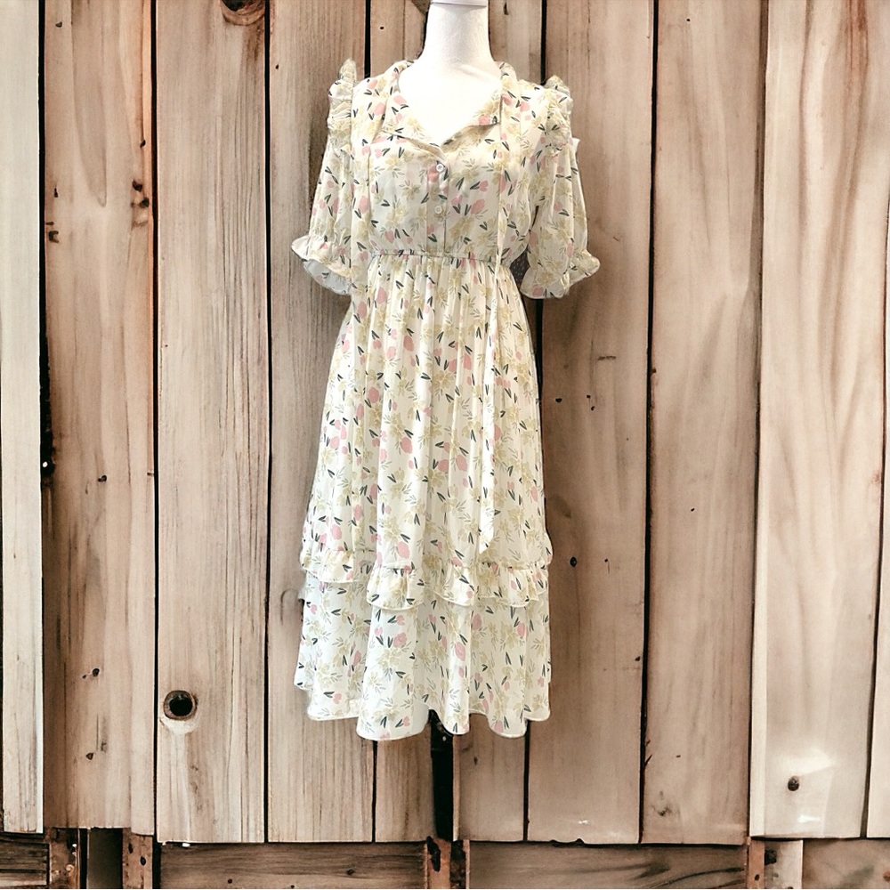 MORÍ MORÍ Floral print MIDI dress